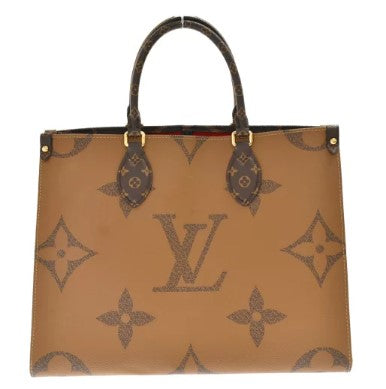 Louis Vuitton Monogram Reverse On The Go MM Reverse Tote Bag Brown