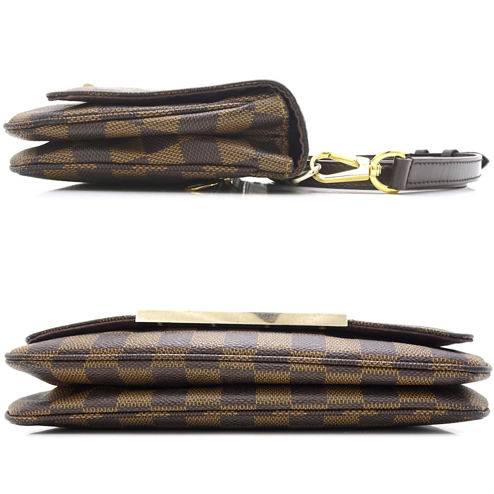Louis Vuitton Damier Hoxton PM Ebene Shoulder Bag Brown