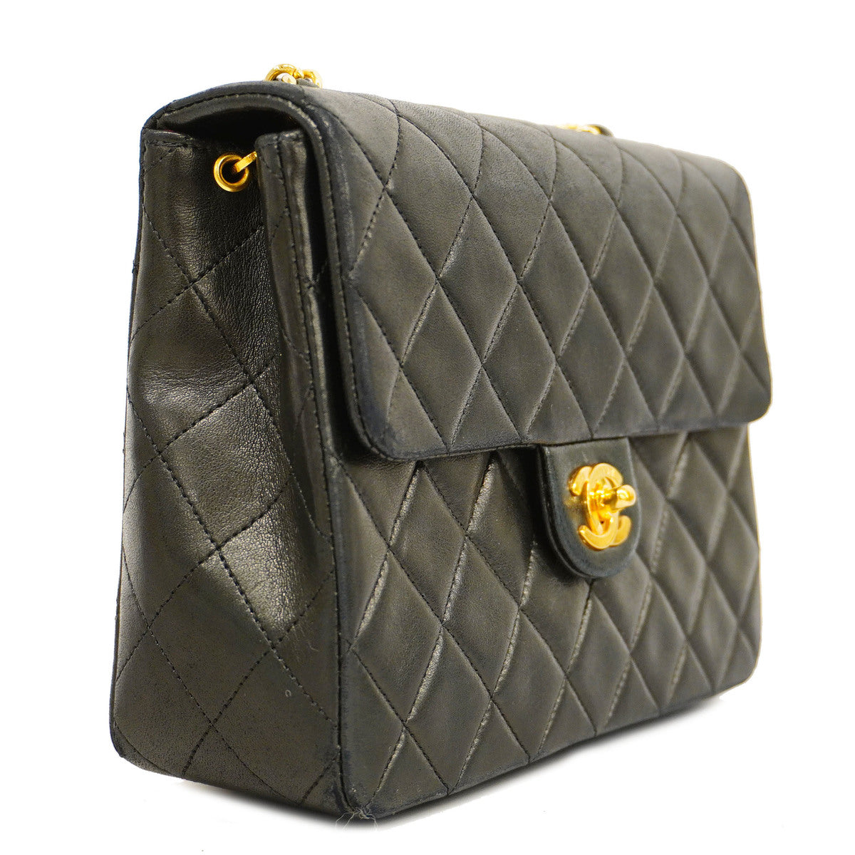 Chanel  Mini Matelasse Single Chain Lambskin Black