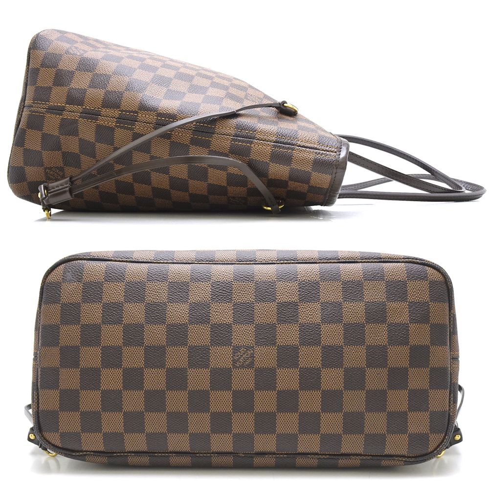 Louis Vuitton Damier Neverfull MM Cerise Tote Bag Ebene Brown