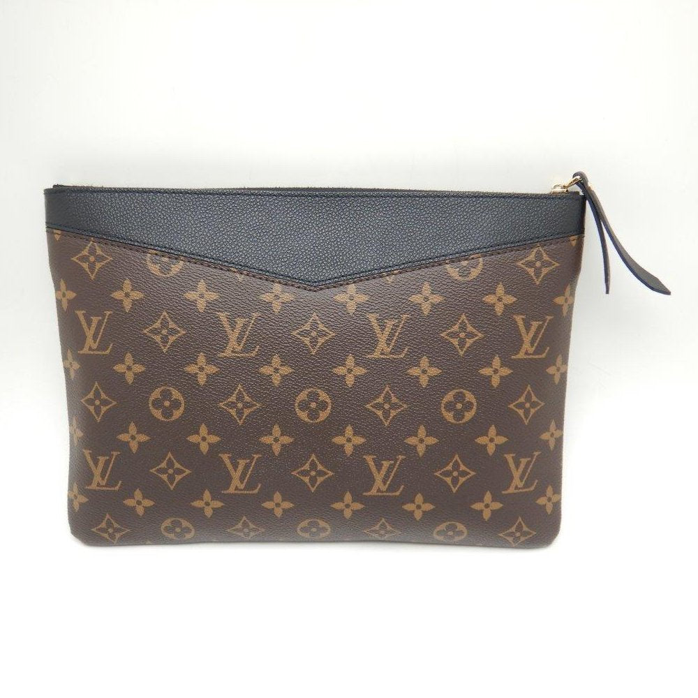 Louis Vuitton Monogram Daily Pouch Noir Clutch Second Bag