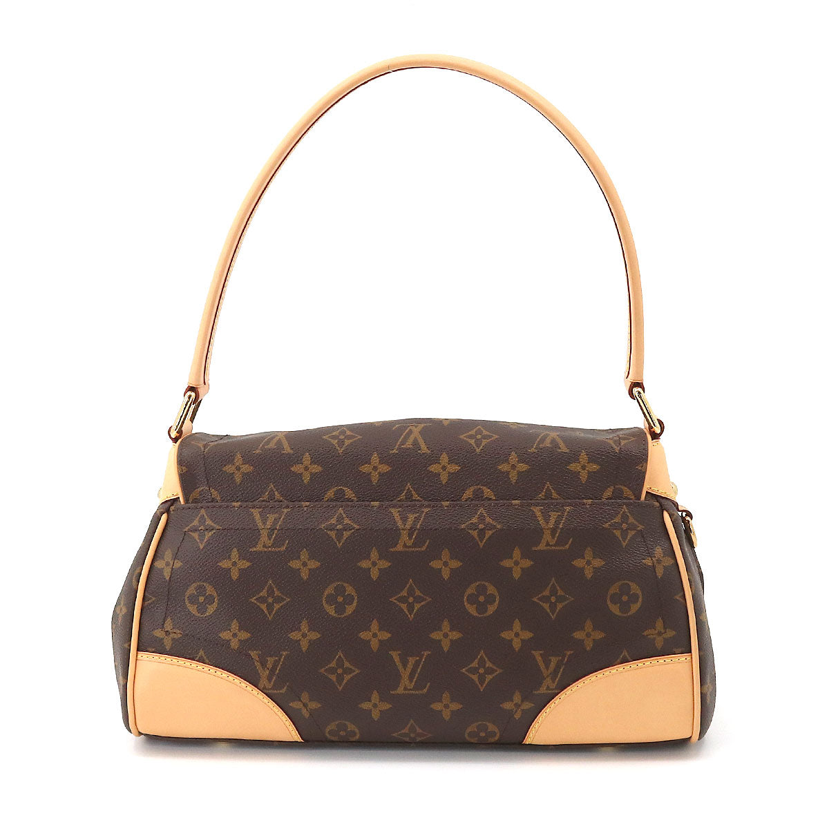 Louis Vuitton Monogram Beverly MM Shoulder Bag Brown Gold Hardware