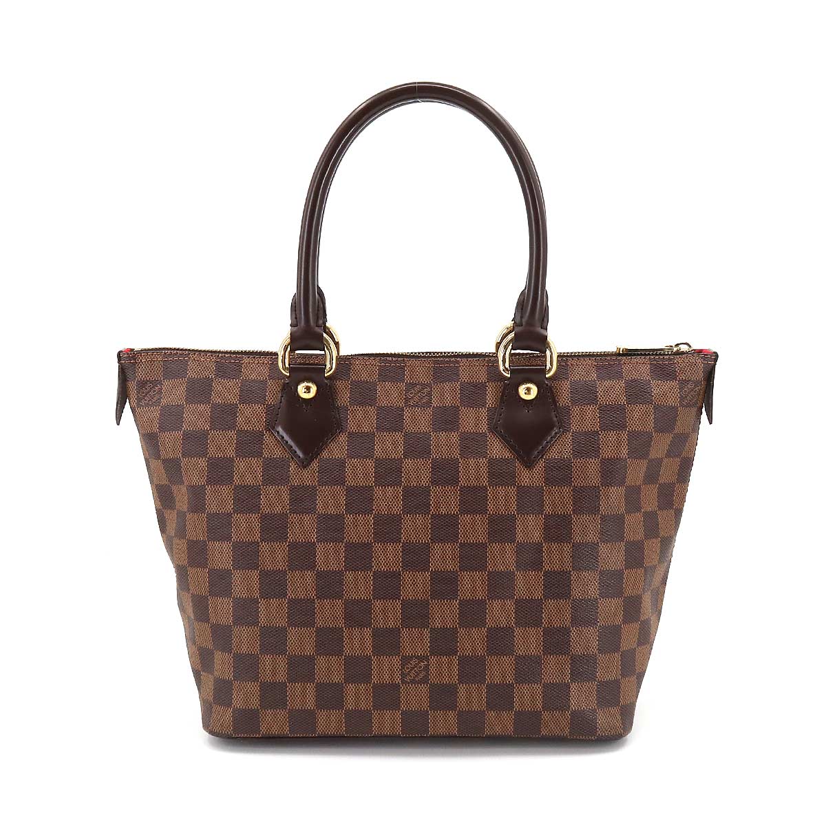 Louis Vuitton Damier Saleya PM Tote Bag Ebene Brown Gold Hardware