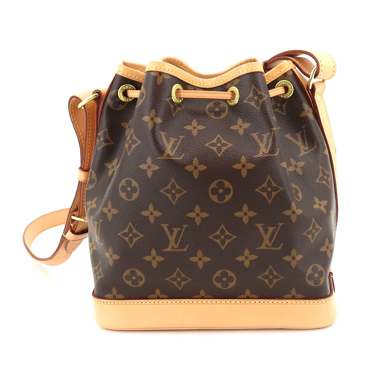 Louis Vuitton Monogram Noe BB Shoulder Bag Brown Rfid Gold Metal Fittings