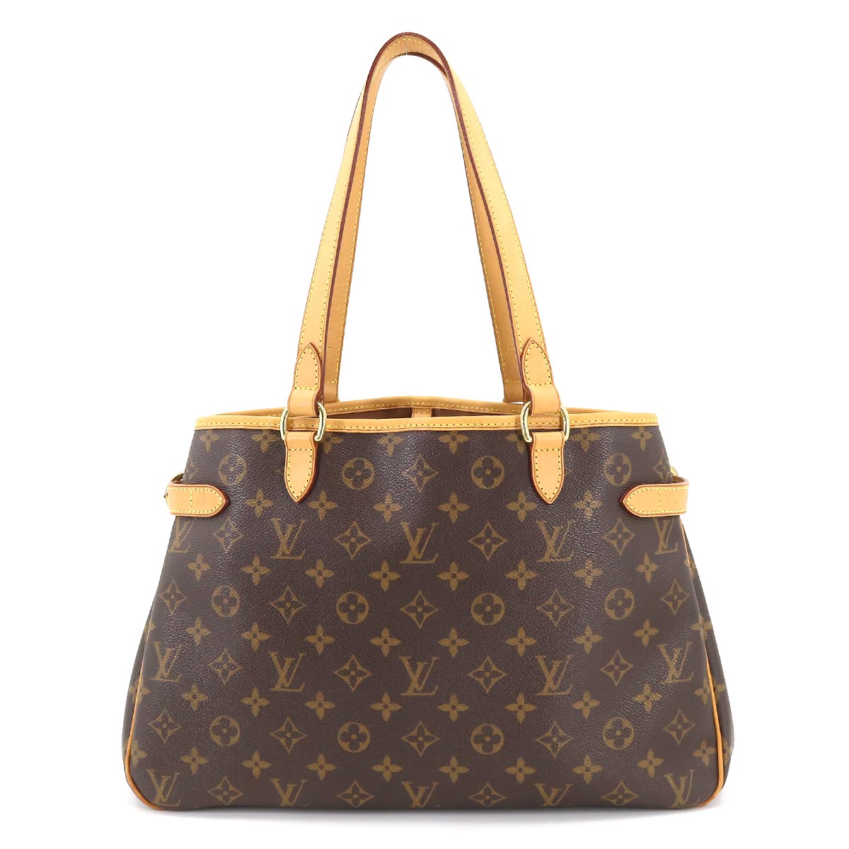 Louis Vuitton Monogram Batignolle Orizontal Tote Bag Brown Gold Metal Fittings