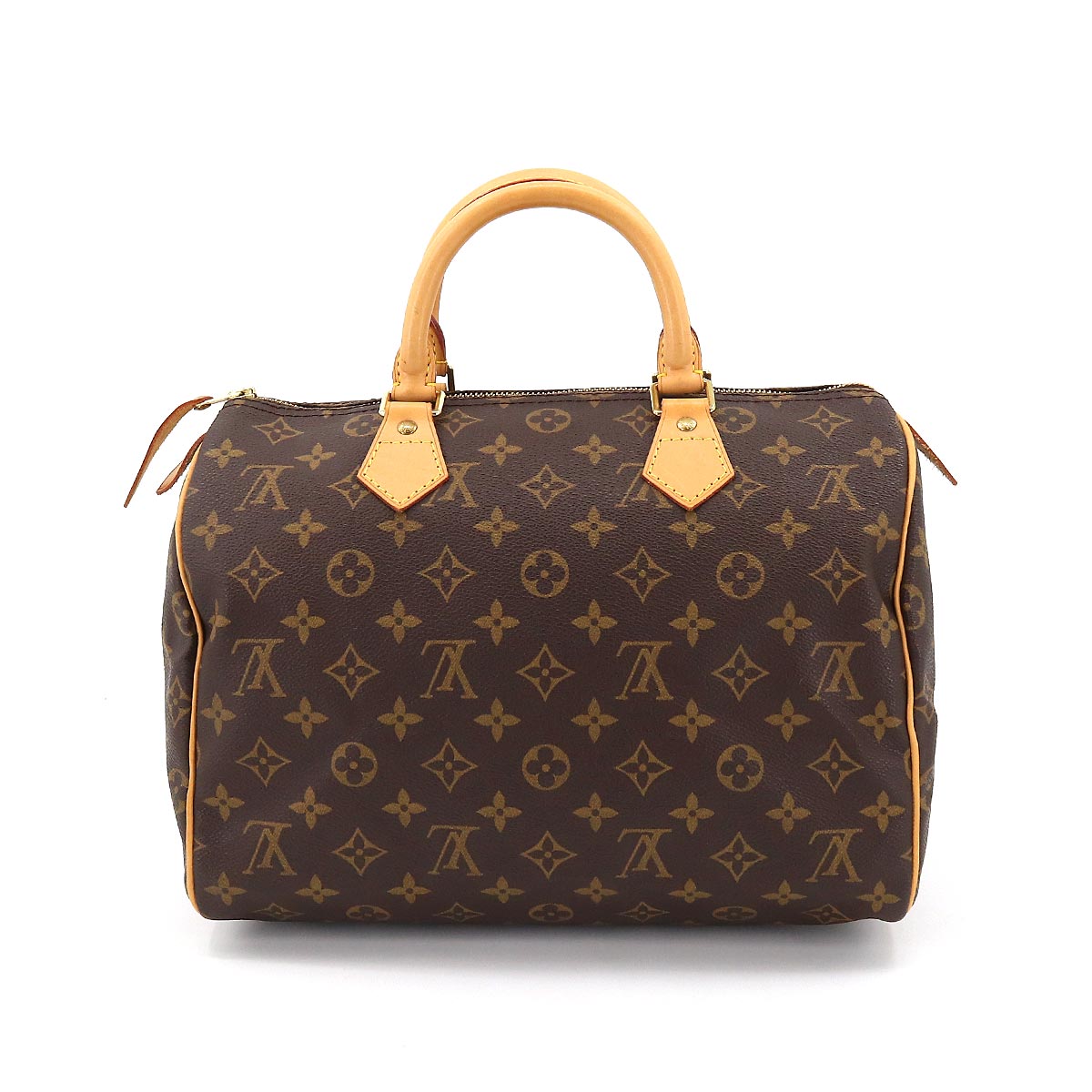 Louis Vuitton Monogram Speedy 30 Hand Bag Brown Gold Hardware