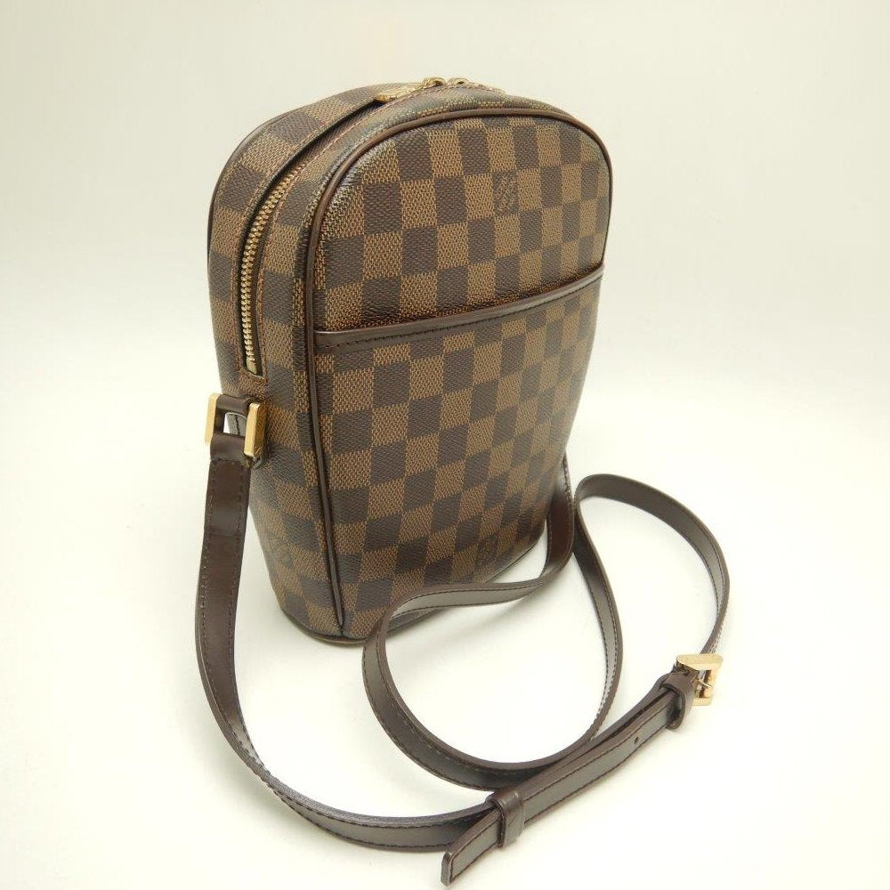 Louis Vuitton Damier Ipanema PM Ebene Shoulder Bag Brown