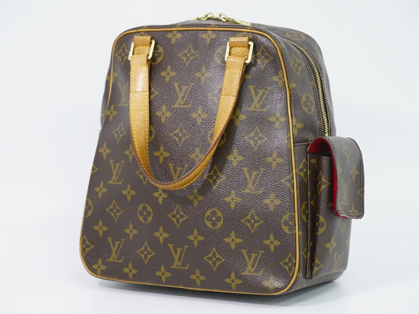 Louis Vuitton Excentri Cite Monogram Handbag Tote Bag Brown