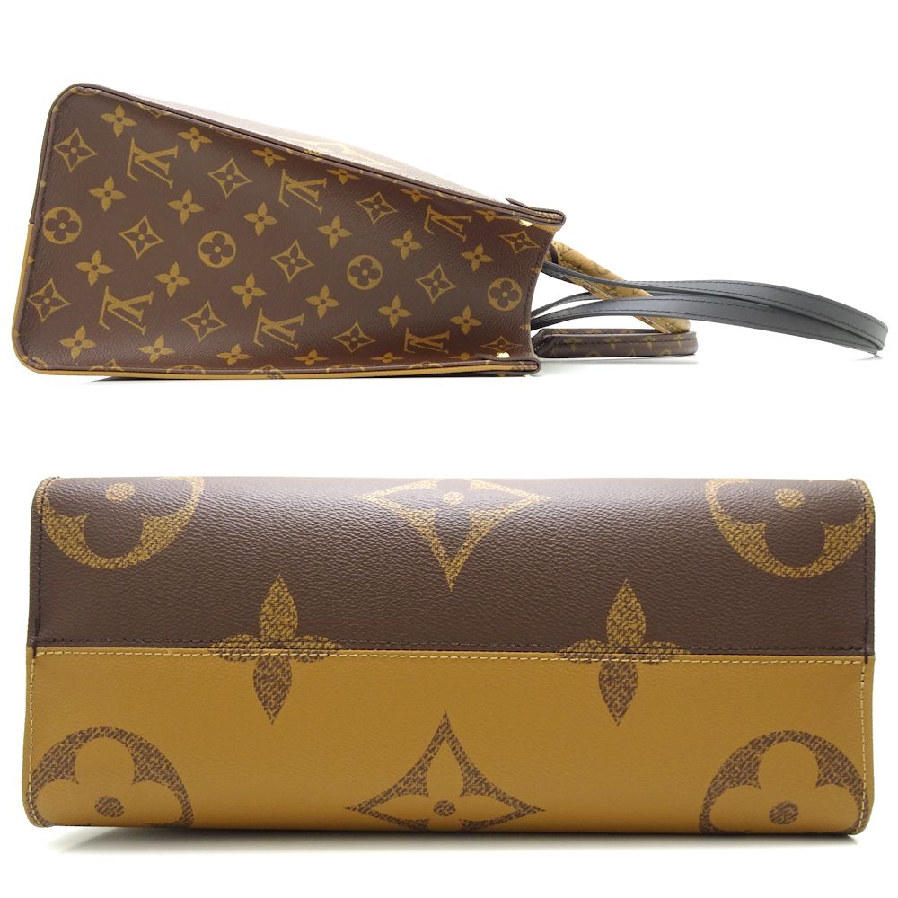 Louis Vuitton Monogram Giant Reverse On The Go MM Brown 2WAY Bag