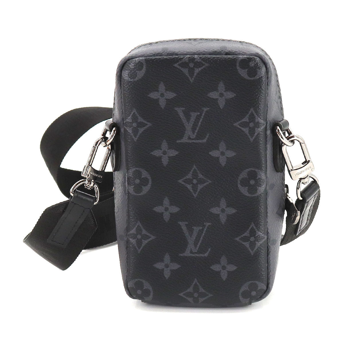 Louis Vuitton Monogram Eclipse Reverse Double Phone Pouch Shoulder Bag