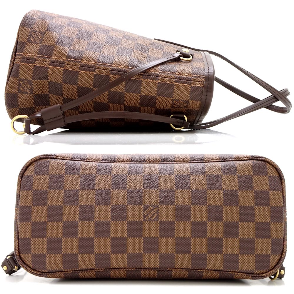 Louis Vuitton Damier Neverfull PM Ebene Tote Bag Brown