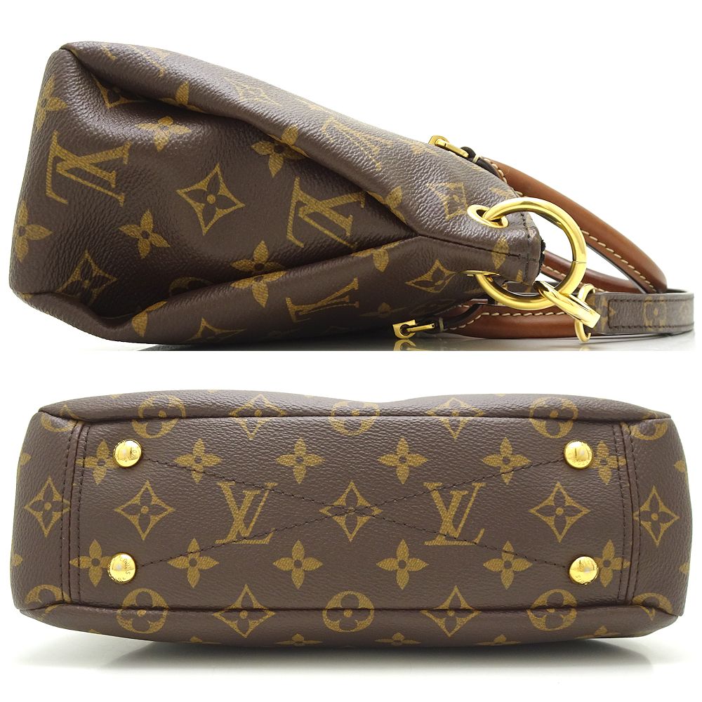 Louis Vuitton Monogram Pallas BB 2Way Bag Brown Black Noir