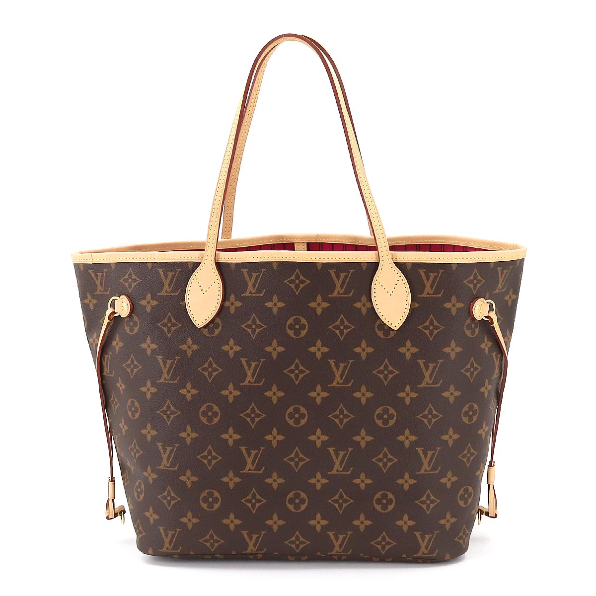 Louis Vuitton Monogram Neverfull MM Tote Bag Brown Pivoine