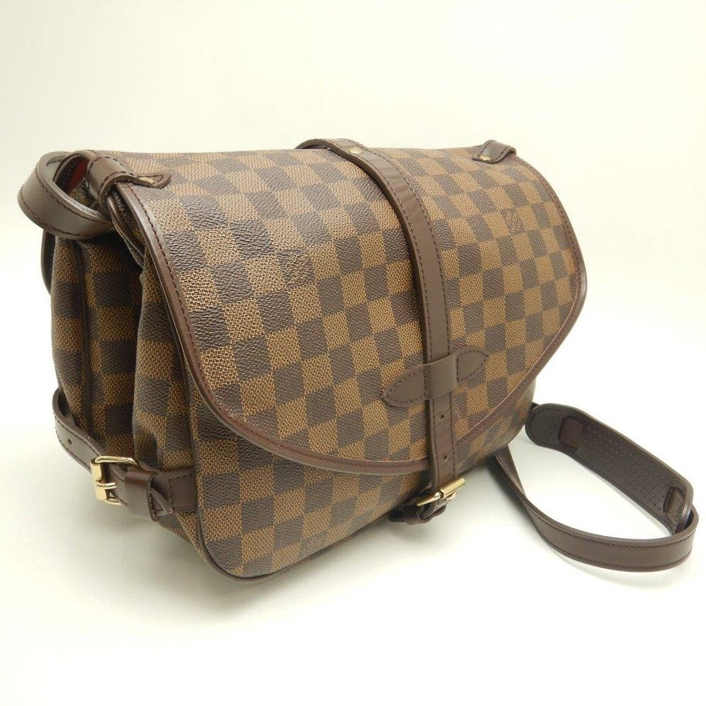 Louis Vuitton Damier Saumur 30 Ebene Shoulder Bag Brown