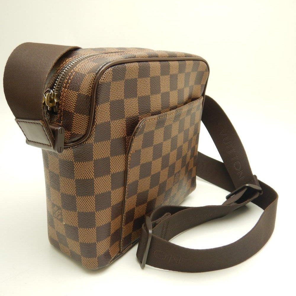Louis Vuitton Damier Olaf PM Ebene Shoulder Bag Brown