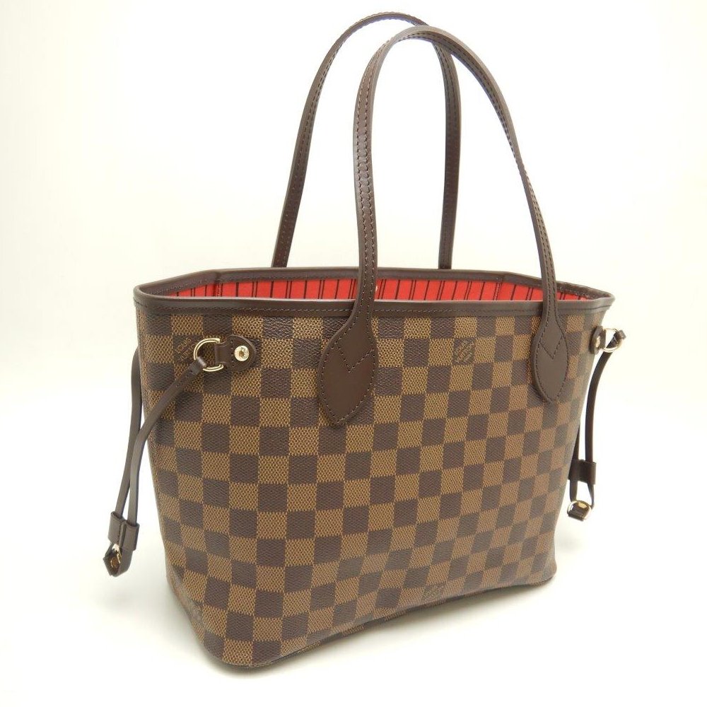 Louis Vuitton Damier Neverfull PM Ebene Tote Bag Brown