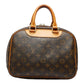Louis Vuitton Monogram Trouville Handbag Brown