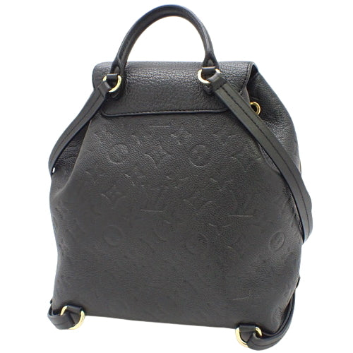 Louis Vuitton Monogram Implant Montsouris PM Rucksack Backpack Noir Black