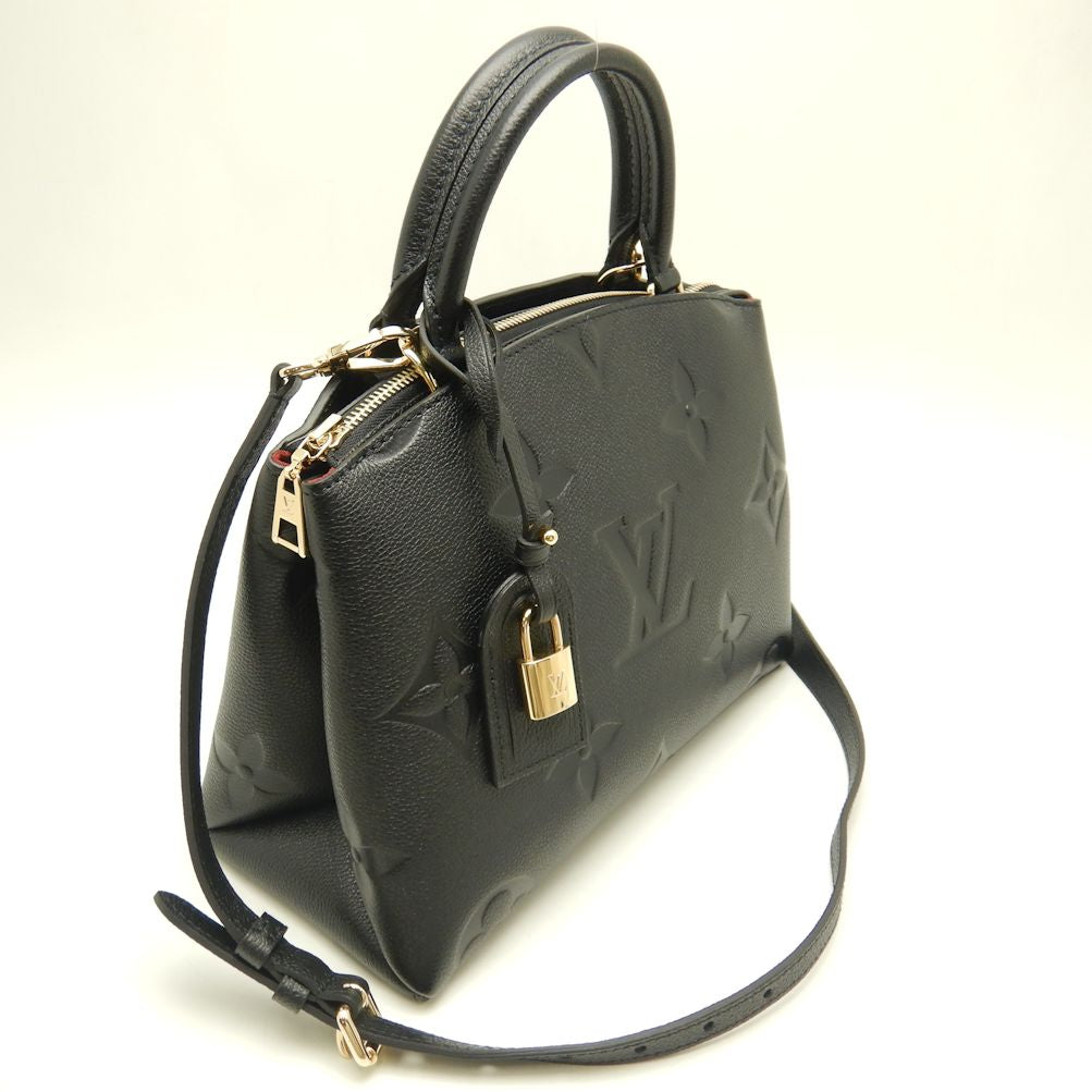 Louis Vuitton Petit Palais PM Monogram Implant Handbag Black