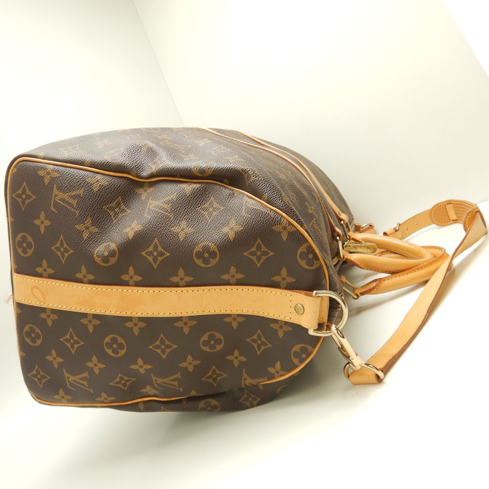 Louis Vuitton Monogram Keepall Bandouliere 50 Boston Bag Brown