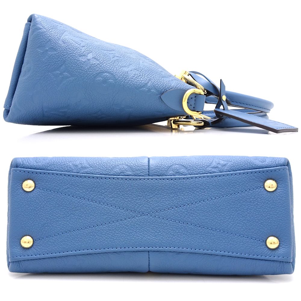 Louis Vuitton V Tote BB Shoulder Bag Implant Blue