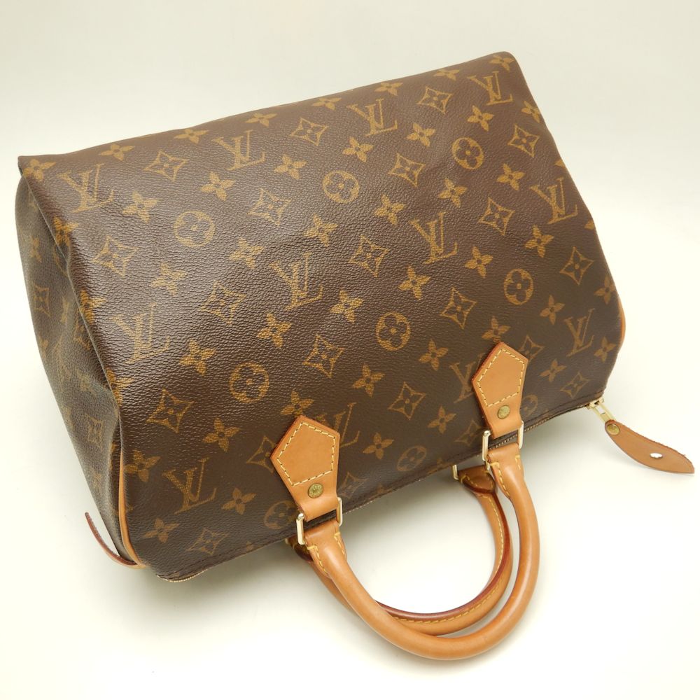 Louis Vuitton Monogram Speedy 30 Handbag Brown