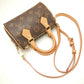 Louis Vuitton Monogram Speedy Crossbody Shoulder Bag Brown