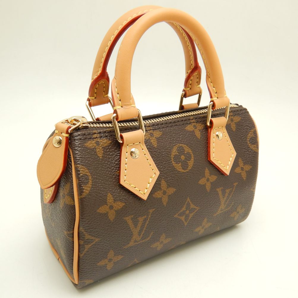 Louis Vuitton Monogram Nano Speedy Handbag Brown