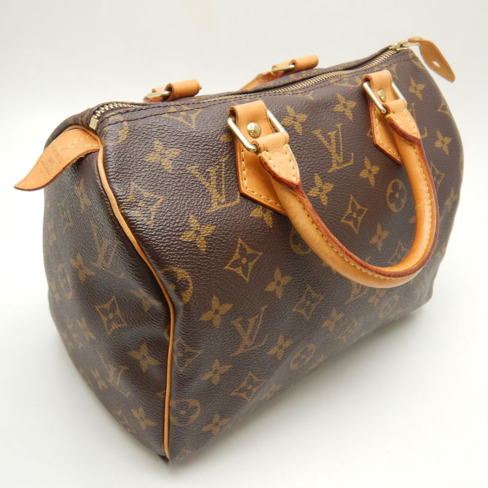 Louis Vuitton Monogram Speedy 25 Handbag Brown