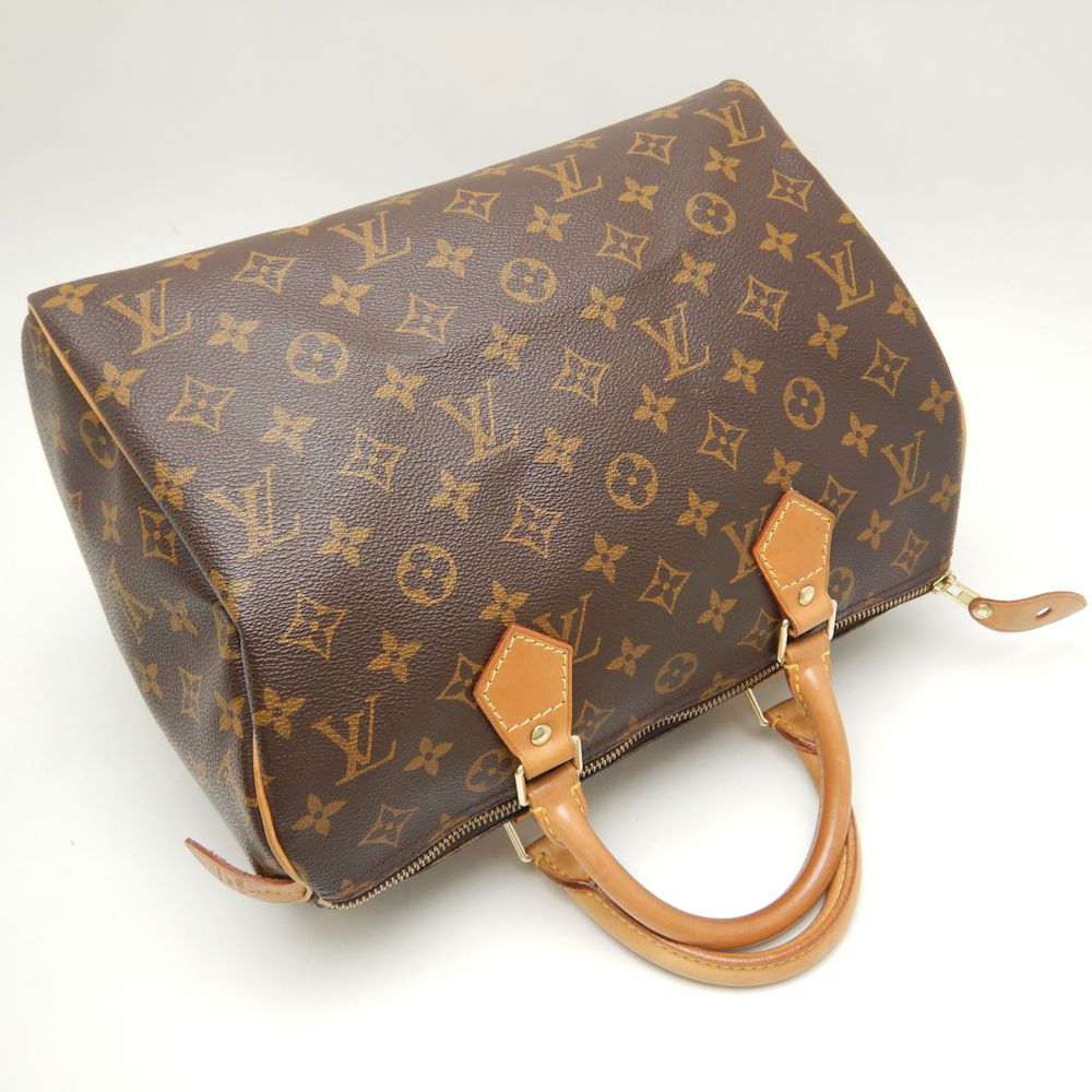 Louis Vuitton Monogram  Speedy 30 Handbag Brown