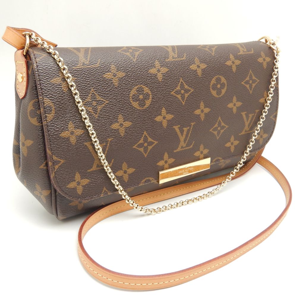 Louis Vuitton Monogram Favorite PM Shoulder Bag Brown
