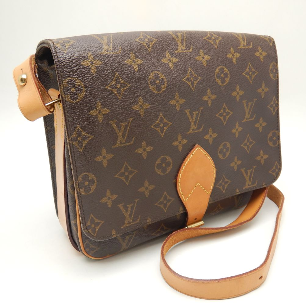 Louis Vuitton Monogram Cartesier Crossbody Shoulder Bag Brown