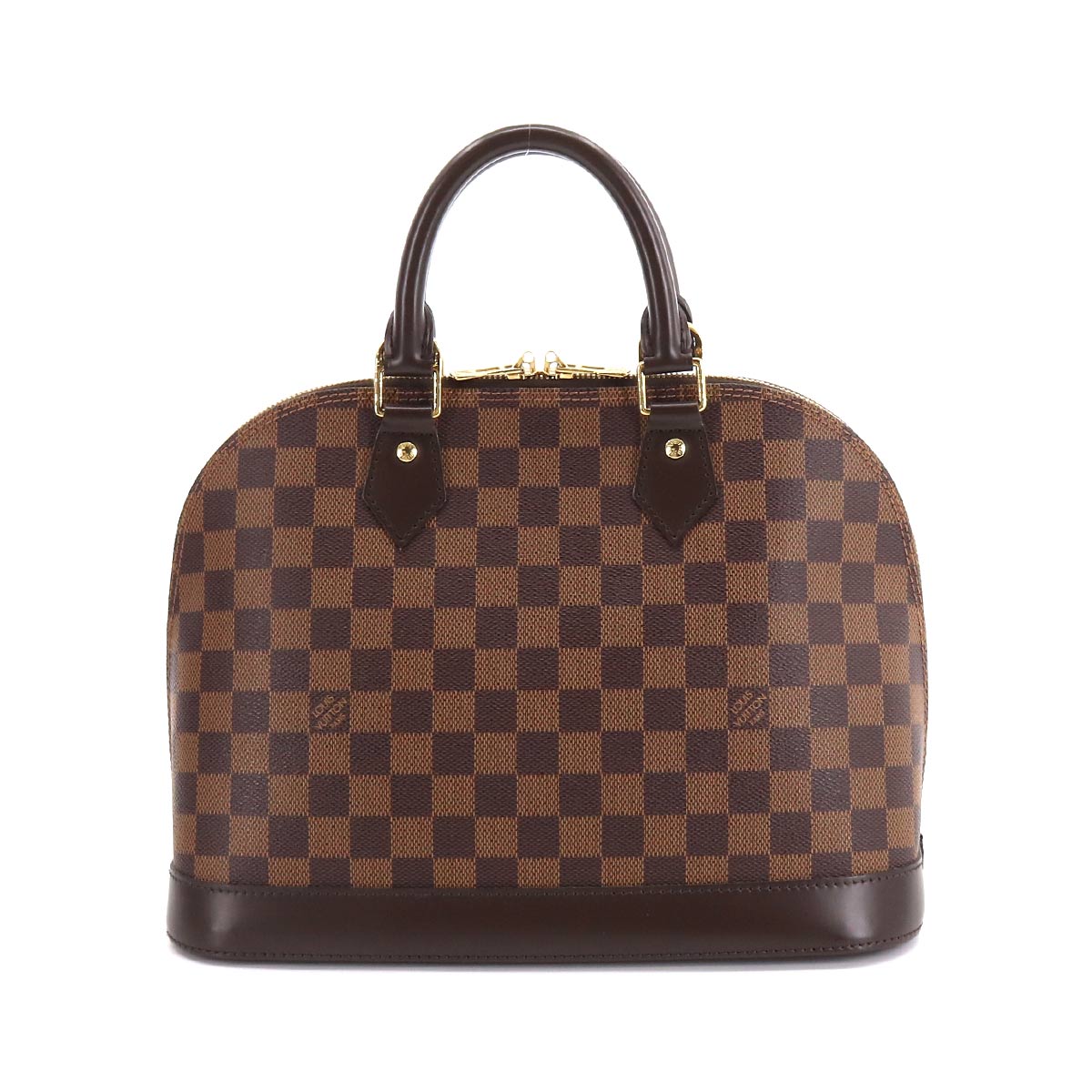 Louis Vuitton Damier Alma PM Hand Bag Ebene Brown
