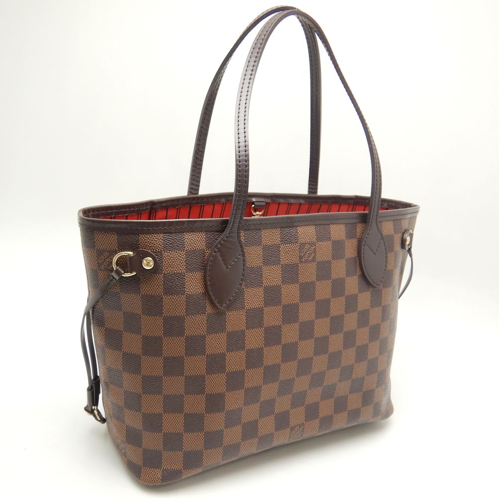 Louis Vuitton Damier Neverfull PM Tote Bag Brown