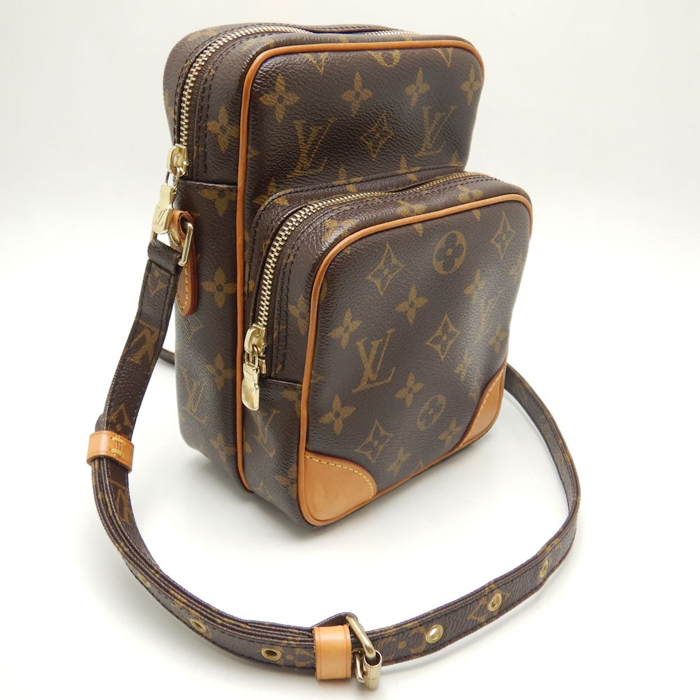 Louis Vuitton Monogram Crossbody Shoulder Bag Brown