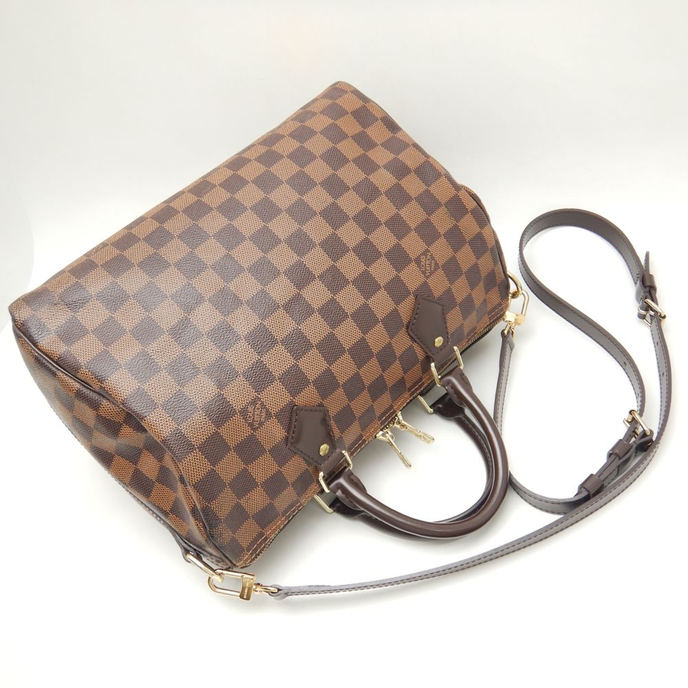 Louis Vuitton Damier Speedy Bandouliere 30 Handbag Brown