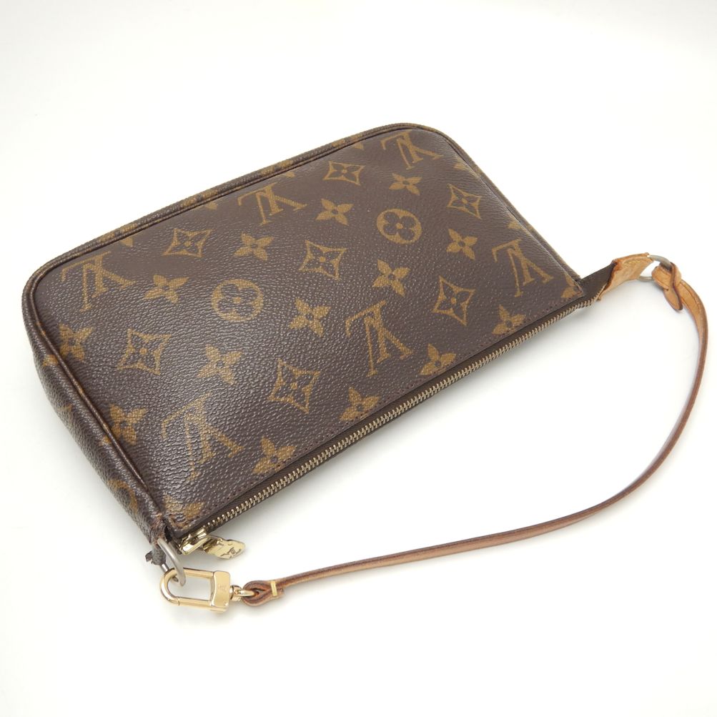 Louis Vuitton Monogram  Accessory Pouch Handbag Brown
