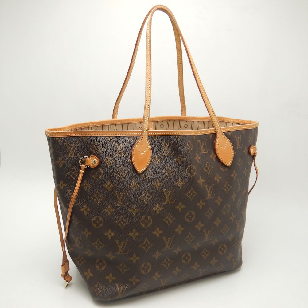 Louis Vuitton Monogram Neverfull MM Tote Bag Brown