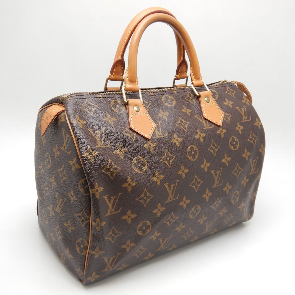 Louis Vuitton Monogram Speedy 30 Handbag Brown