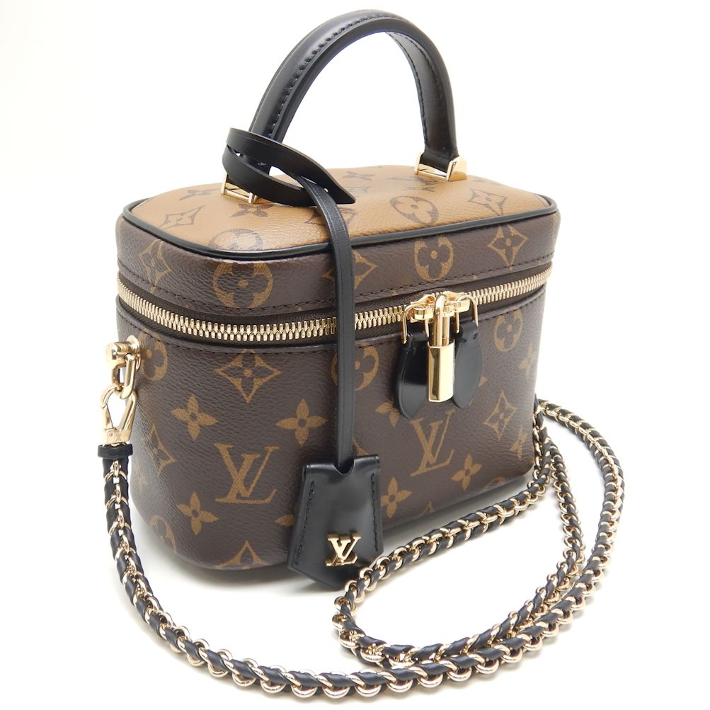 Louis Vuitton Vanity PM Handbag Monogram Reverse Brown