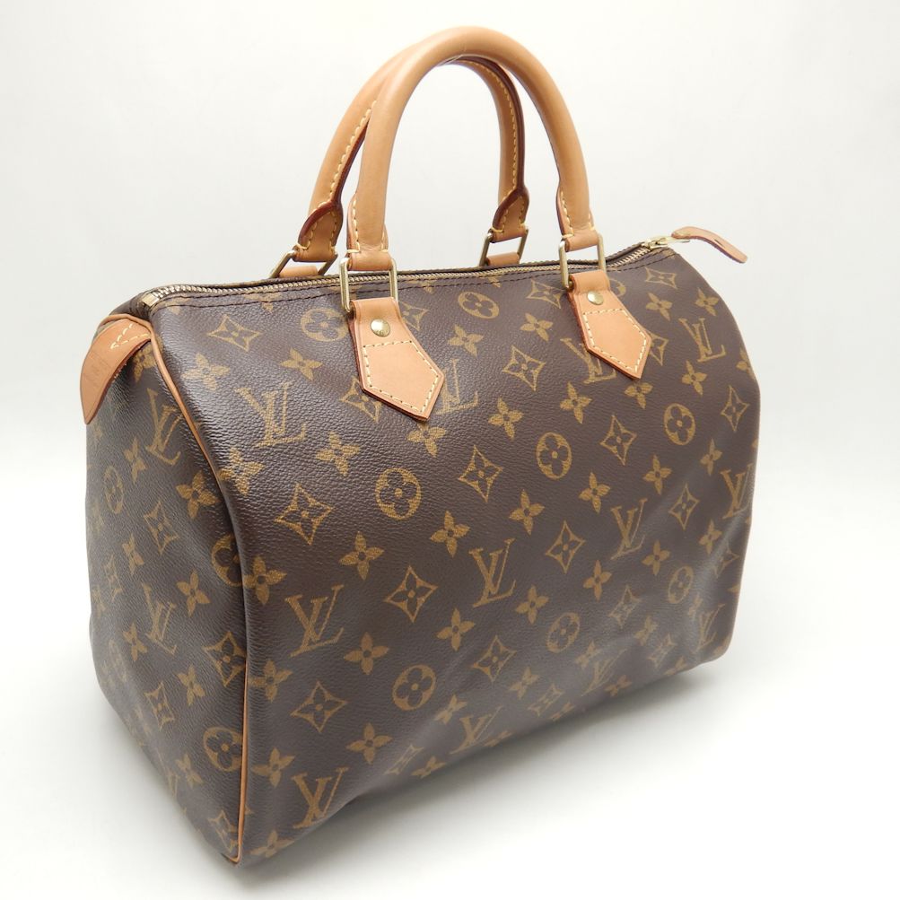 Louis Vuitton Monogram Speedy 30 Handbag Brown