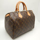 Louis Vuitton Monogram Speedy 30 Handbag Brown
