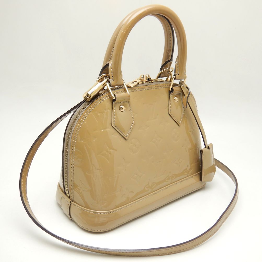 Louis Vuitton Vernis Alma BB Handbag 2WAY Dune
