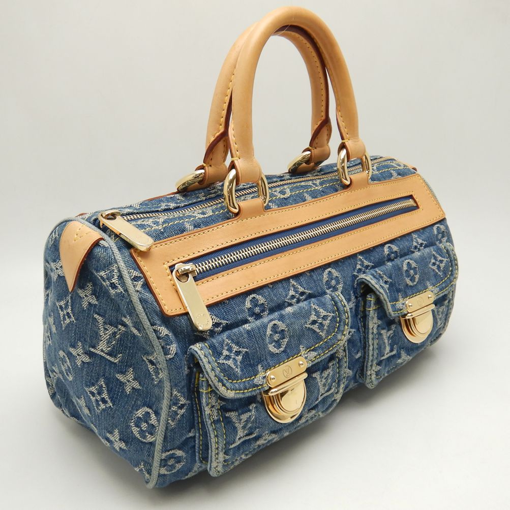 Louis Vuitton Neo Speedy Handbag Monogram Denim Blue