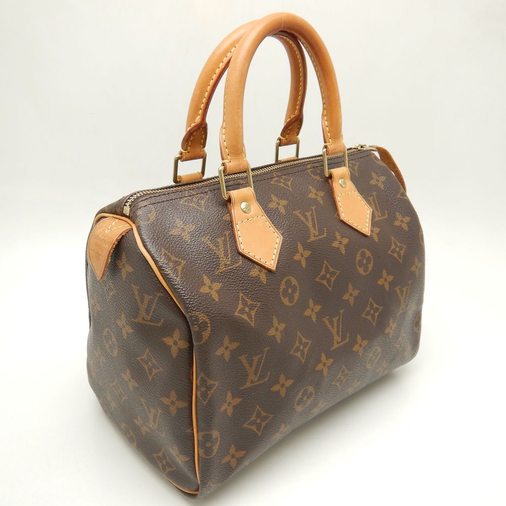 Louis Vuitton Monogram Speedy 25 Handbag Brown
