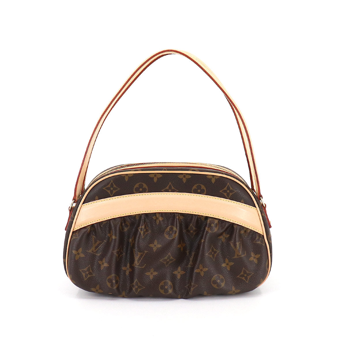Louis Vuitton Monogram Clara Hand Bag Brown Gold Metal Fittings