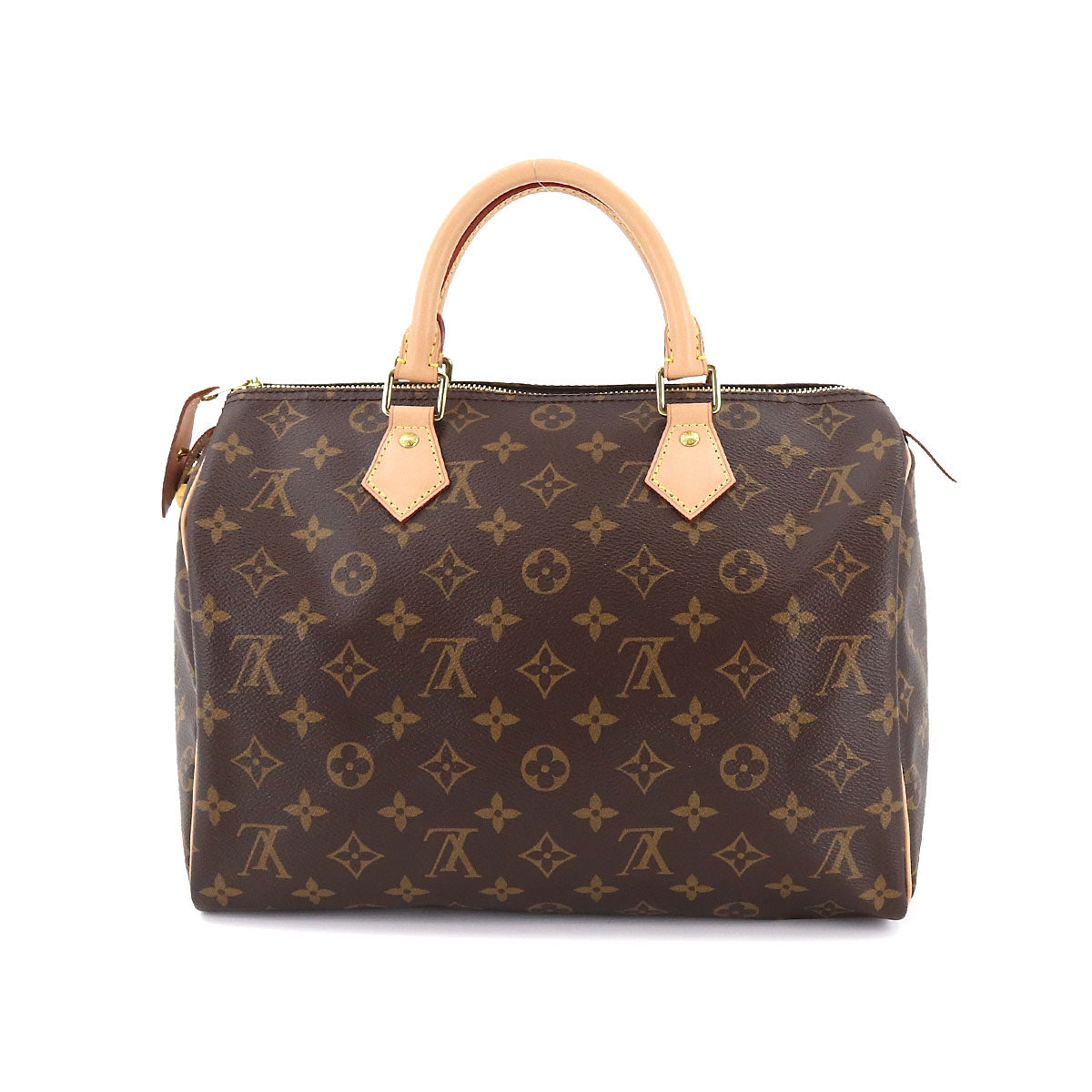 Louis Vuitton Monogram Speedy 30 Hand Bag Brown RFID Gold Hardware