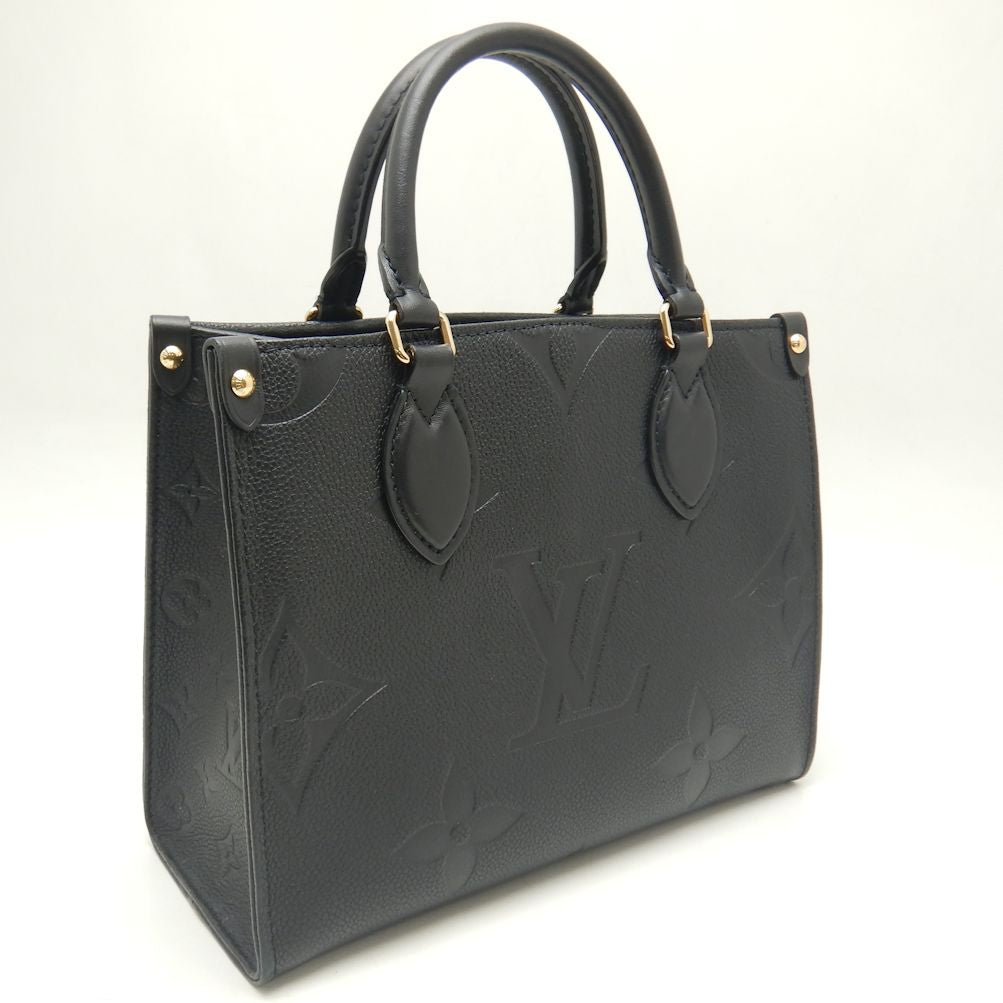 Louis Vuitton On The Go PM Tote Bag Monogram Emplant Noir