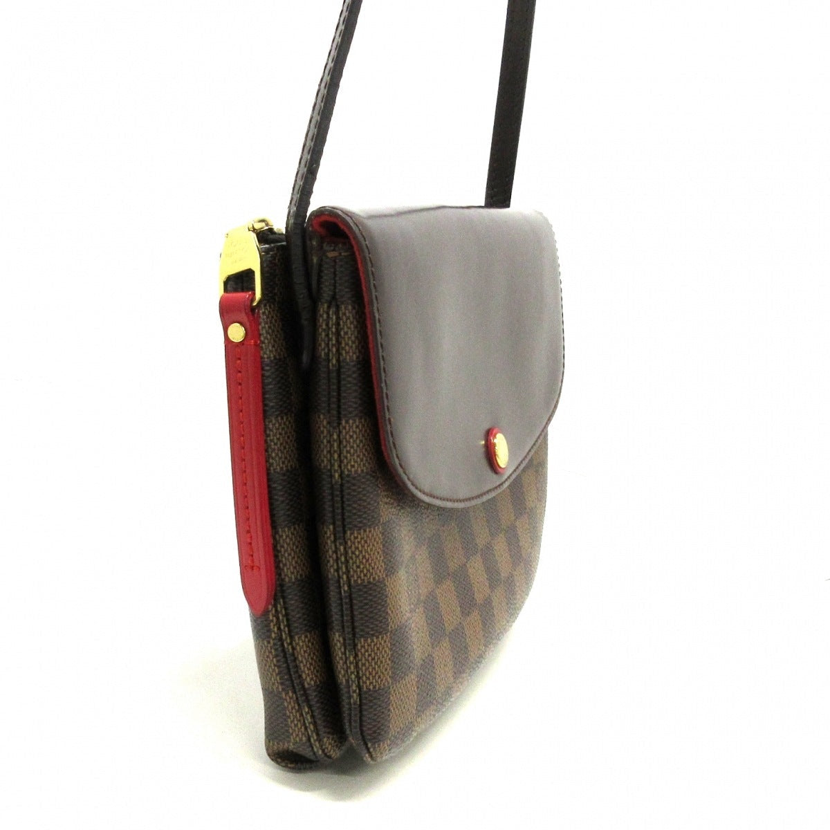 Louis Vuitton Twice Shoulder Bag Ebene Damier Canvas