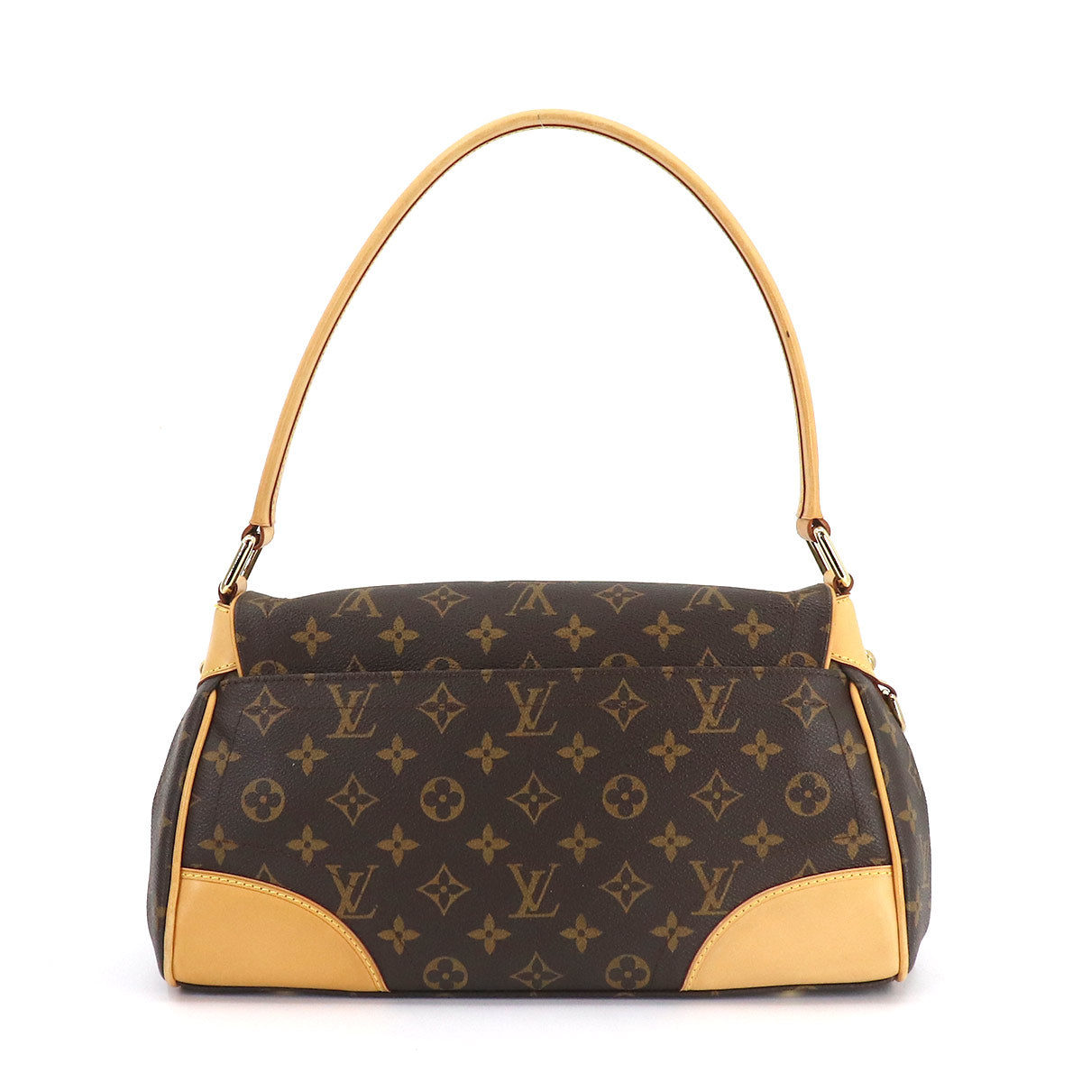 Louis Vuitton Monogram Beverly MM Shoulder Bag Brown Gold Hardware